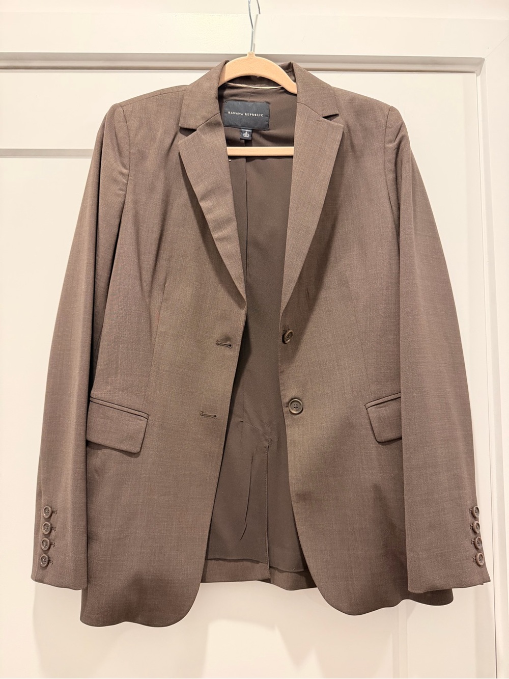 Banana Republic Taupe Women's Single-Breasted Blazer